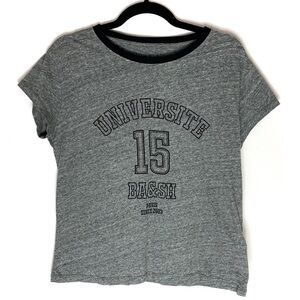 BA&SH Universite gray ringer tee size XS